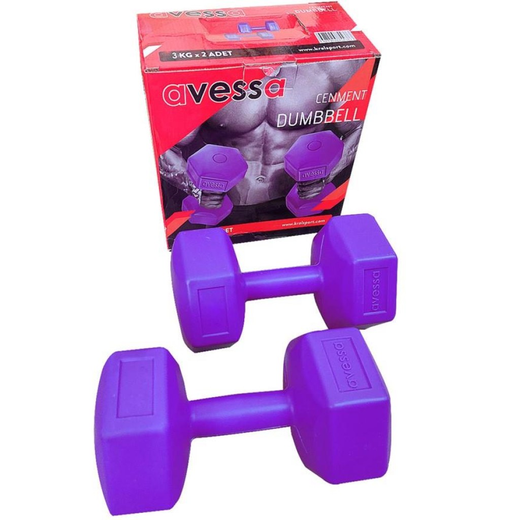 Avessa 3 Kg Plastik Dambıl Set DB-4141-3