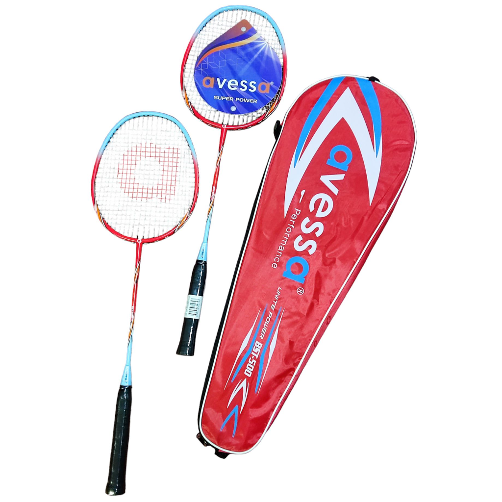 Avessa Bst-500K Badmington Profesyonel Raket Set Kırmızı