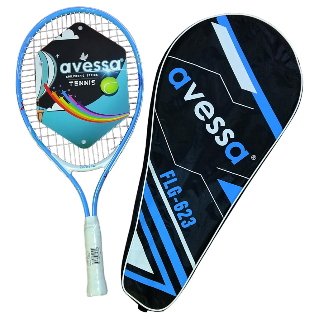 Avessa Flg-623M Tek Parça Yunus Balığı Desenli Tenis Raket Set Mavi