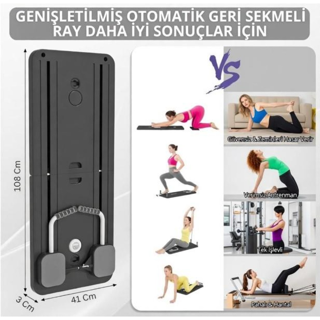 Avessa Reformer-100 Pilates Reformer Seti Siyah