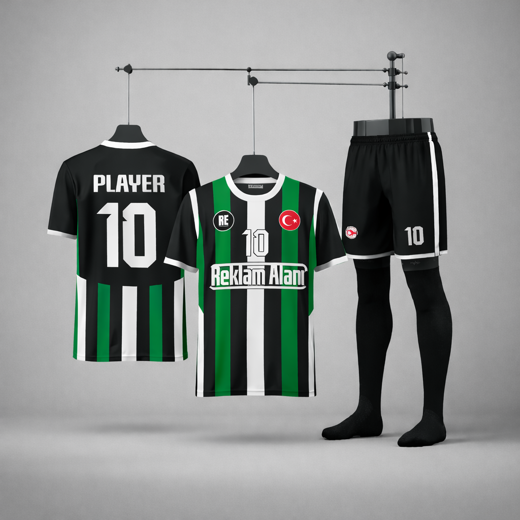 Resport Klasik Çubuklu Profesyonel Forma Seti